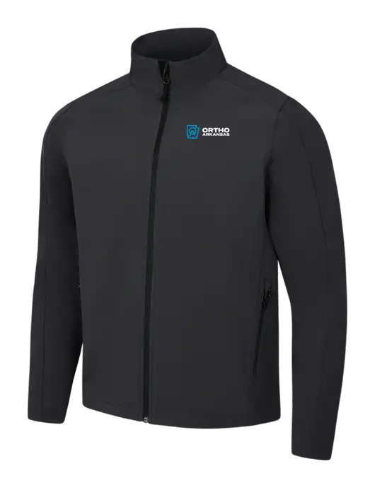 Black Charcoal Heather Core Soft Shell Jacket w/Ortho Logo