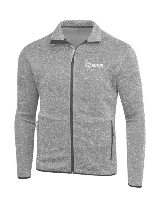 Grey Heather Sweater Fleece Jacket w/Ortho Logo