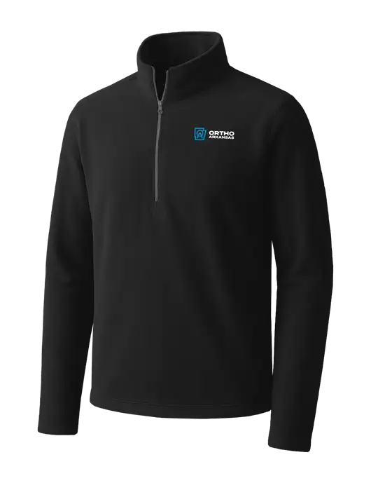 Black Microfleece 1/2 Zip Pullover w/Ortho Logo