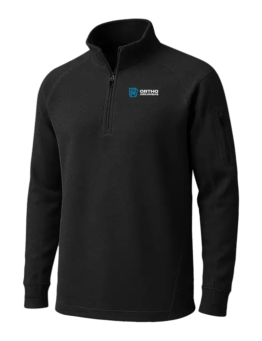 Black Tech Fleece 1/4 Zip Pullover w/Ortho Logo