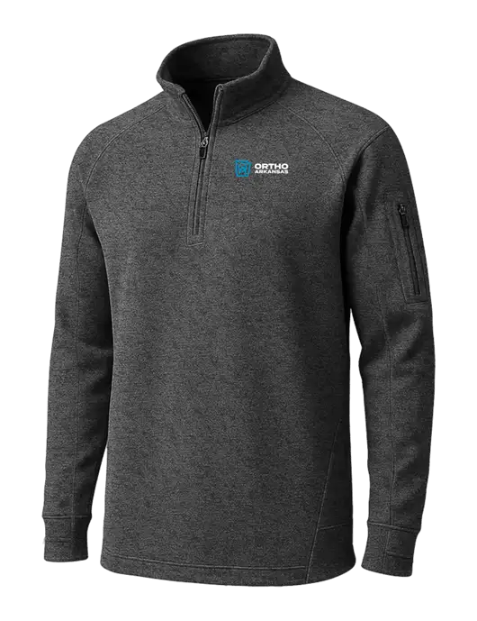 Graphite Heather Tech Fleece 1/4 Zip Pullover w/Ortho Logo