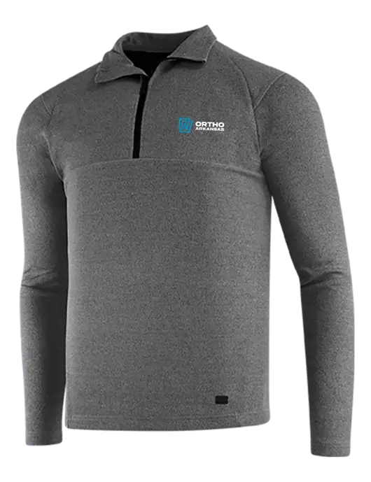 OGIO Dark Grey Heather Transition 1/4 Zip Pullover w/Ortho Logo