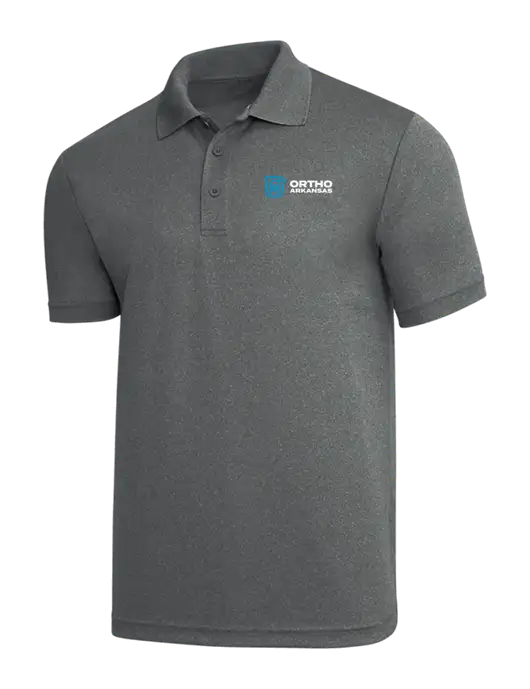 Medium Grey Heather PosiCharge RacerMesh Polo w/Ortho Logo