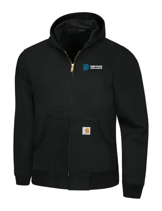 Carhartt Black Thermal Lined Duck Active Jacket w/Ortho Logo
