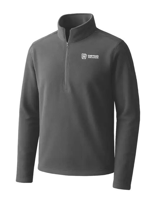 Medium Grey Microfleece 1/2 Zip Pullover w/Ortho Logo