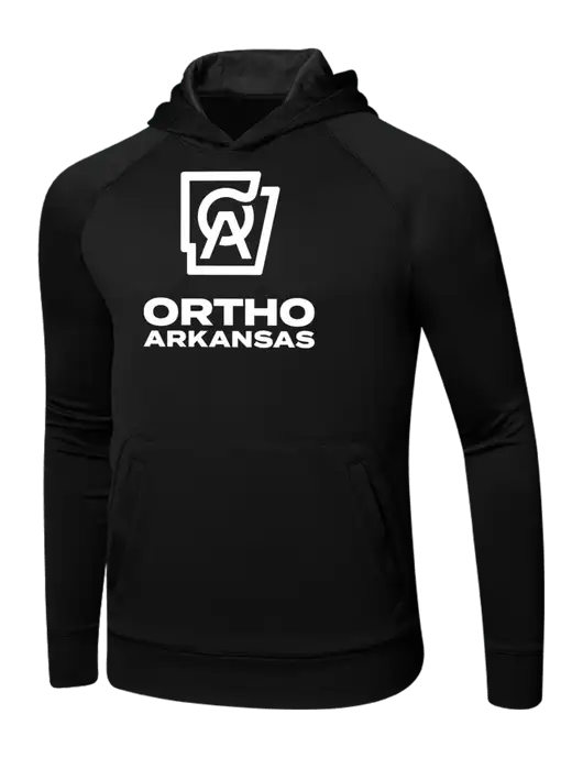Tech Black Fleece Hooded Sweatshirt w/Ortho Logo
