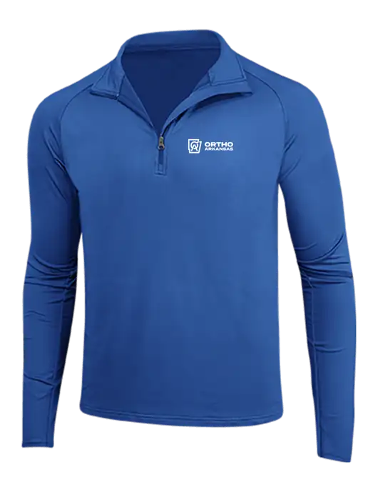 Dark Royal Sport Wick Stretch 1/4 Zip Pullover w/Ortho Logo