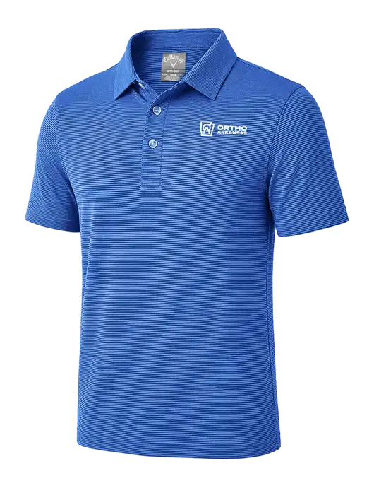 Callaway Royal Blue Fine Line Stripe Polo w/Ortho Logo