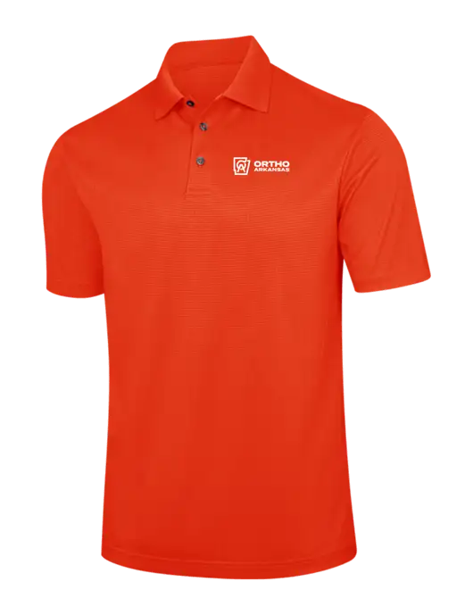 Orange Performance Fine Jacquard Polo w/Ortho Logo