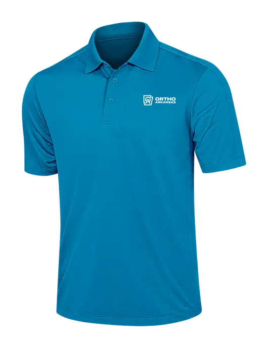 Sapphire Blue Diamond Textured Jacquard Polo w/Ortho Logo