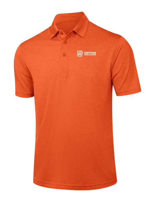 Orange Heather Contender Polo w/Ortho Logo