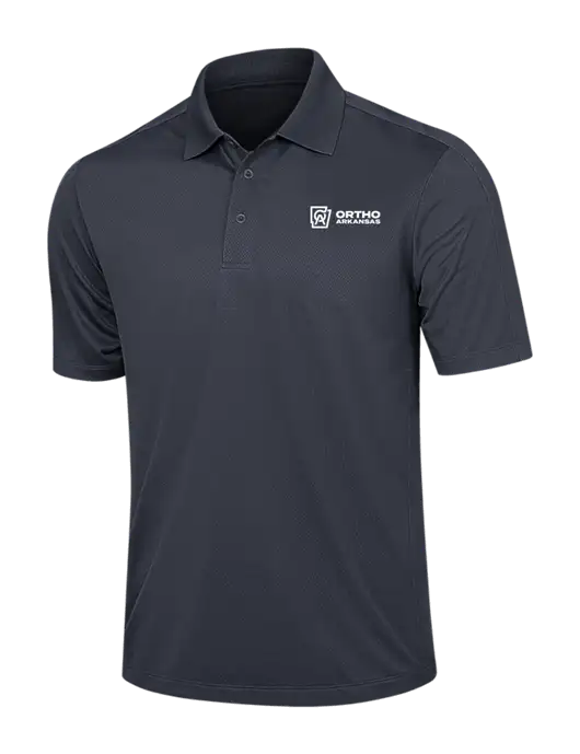 Dark Grey Diamond Textured Jacquard Polo w/Ortho Logo