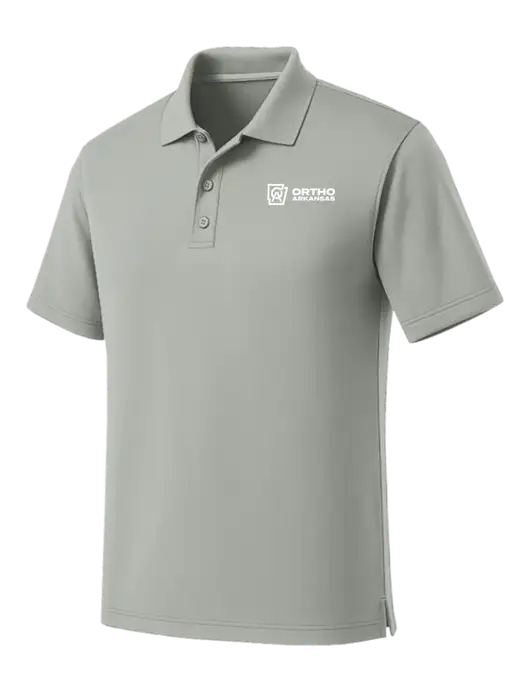 Light Grey Dry Zone UV Micro Mesh Polo w/Ortho Logo