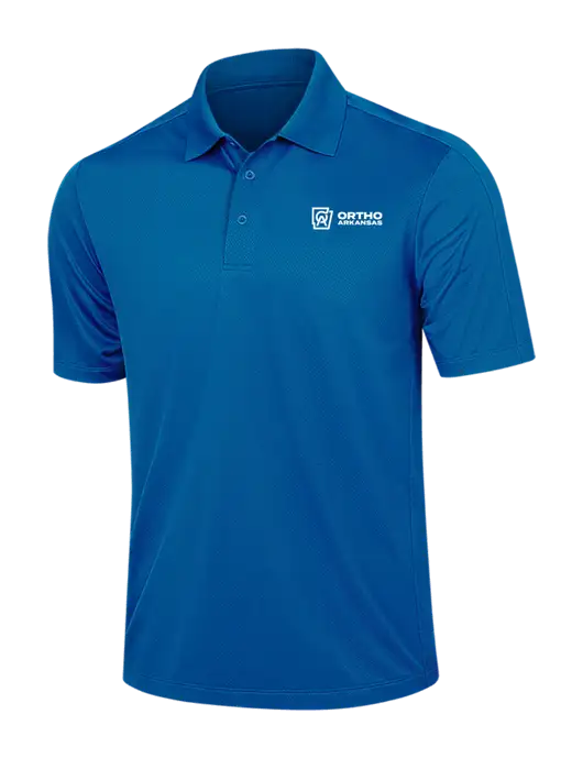 Dark Royal Blue Diamond Textured Jacquard Polo w/Ortho Logo