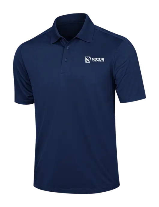 Dark Navy Diamond Textured Jacquard Polo w/Ortho Logo
