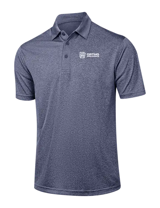 Navy Heather Contender Polo w/Ortho Logo