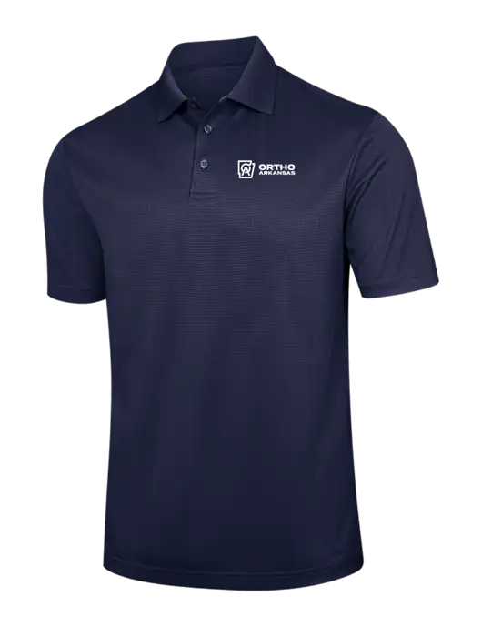 Navy Performance Fine Jacquard Polo w/Ortho Logo