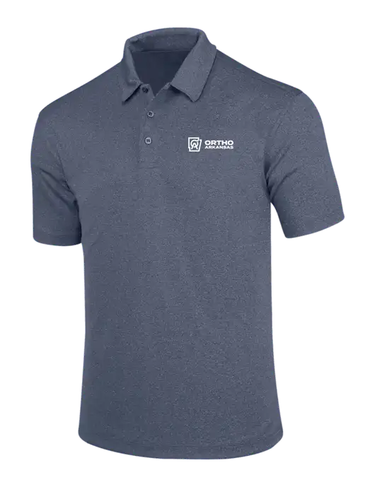 True Navy Trace Heather Polo w/Ortho Logo