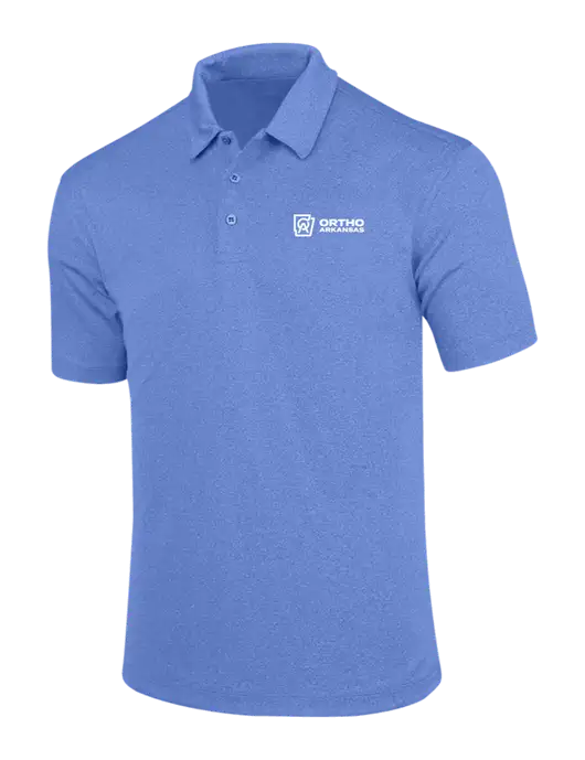 Light Royal Trace Heather Polo w/Ortho Logo