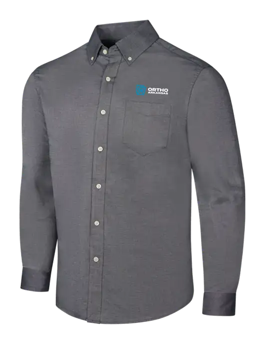 Dark Grey SuperPro Oxford Shirt w/Ortho Logo