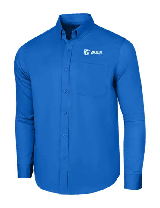Long Sleeve Royal Blue Superpro React Twill Shirt w/Ortho Logo