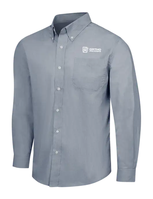 Navy Frost Crosshatch Easy Care Shirt w/Ortho Logo