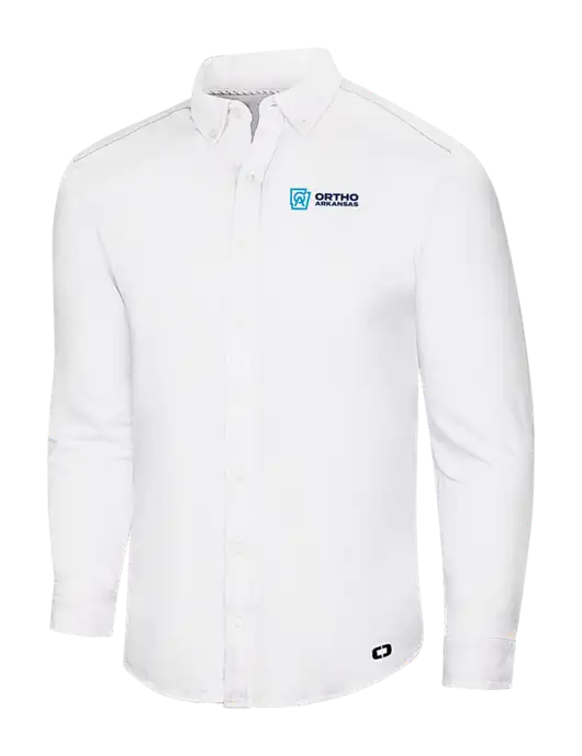 OGIO Bright White Modern Code Stretch Button-Up Shirt w/Ortho Logo