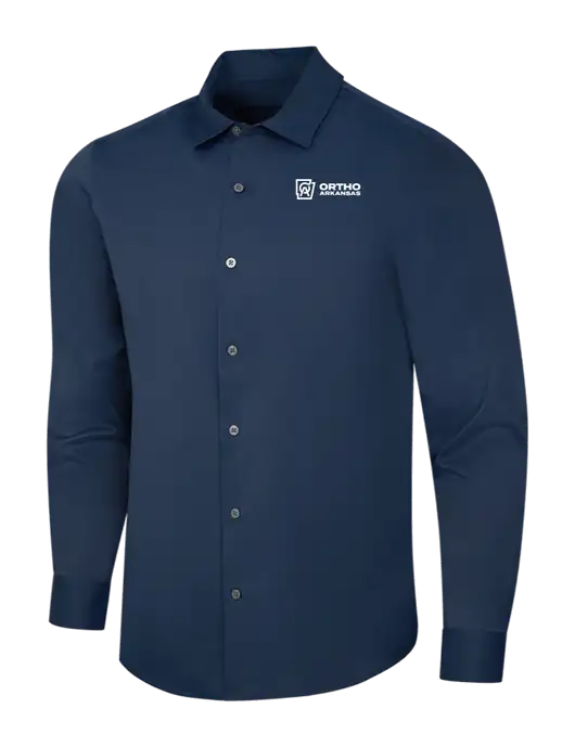 Navy City Stretch Shirt w/Ortho Logo