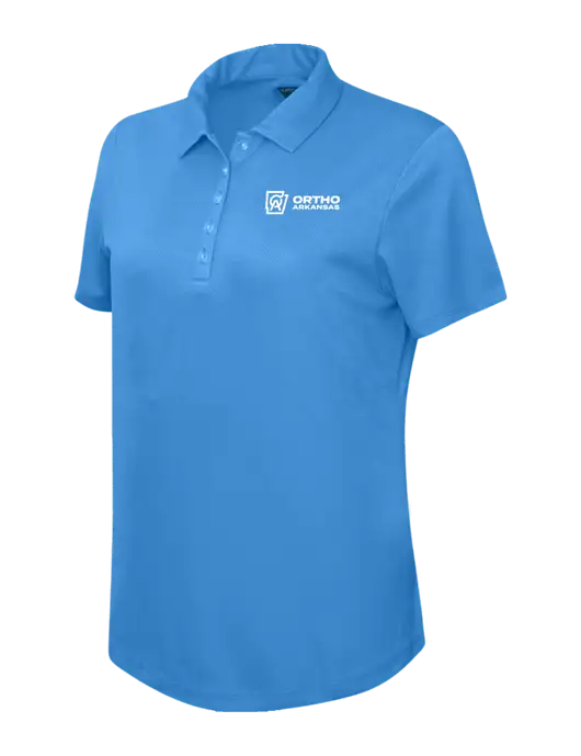 Callaway Womens Birdseye Dark Carolina Blue Polo w/Ortho Logo