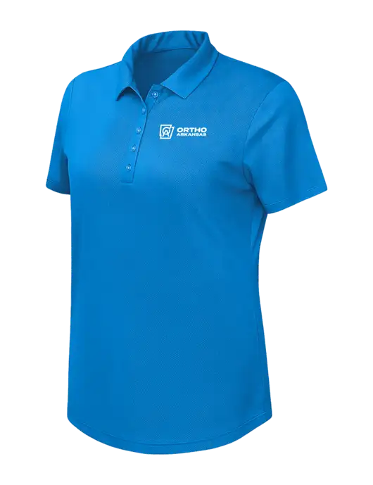 Callaway Womens Birdseye Dark Carolina Blue Polo w/Ortho Logo