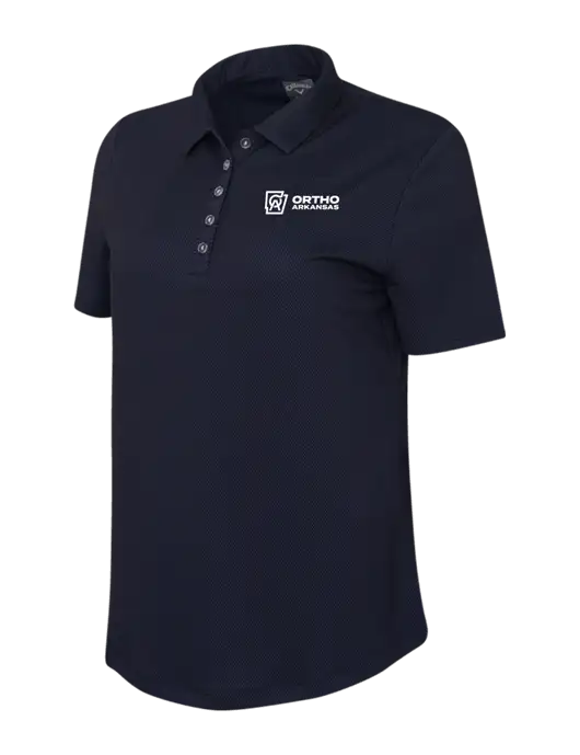 Callaway Womens Birdseye Navy Polo w/Ortho Logo