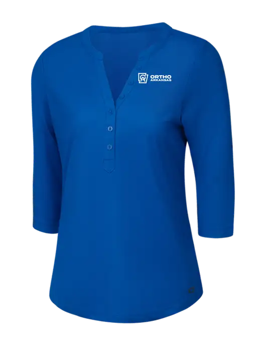 OGIO Royal Blue Jewel Henley w/Ortho Logo