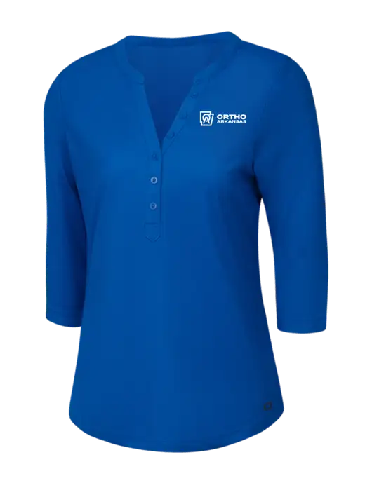 OGIO Royal Blue Jewel Henley w/Ortho Logo