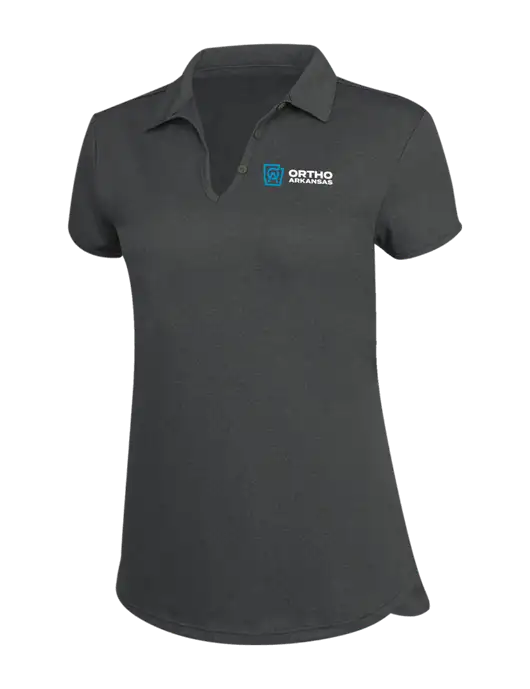 Womens Charcoal Trace Heather Polo w/Ortho Logo