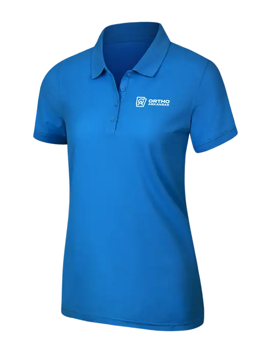 Light Royal Blue Womens Core Classic Pique Polo w/Ortho Logo