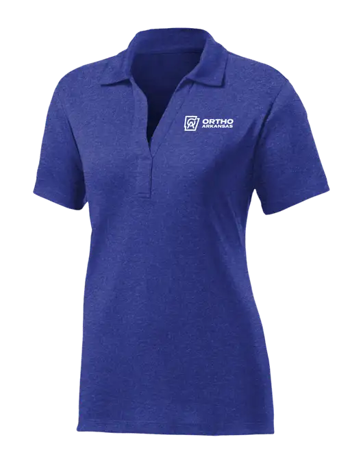 Womens Dark Royal Heather Contender Polo w/Ortho Logo