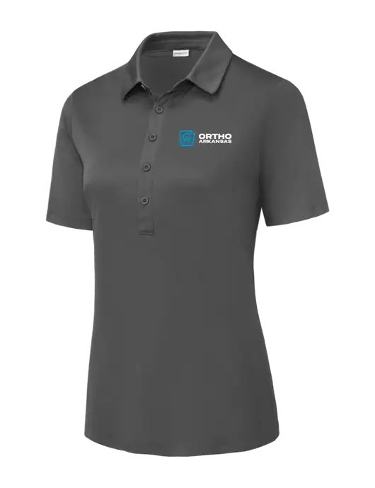 Dark Smoke Grey Womens Posi-UV Pro Polo w/Ortho Logo