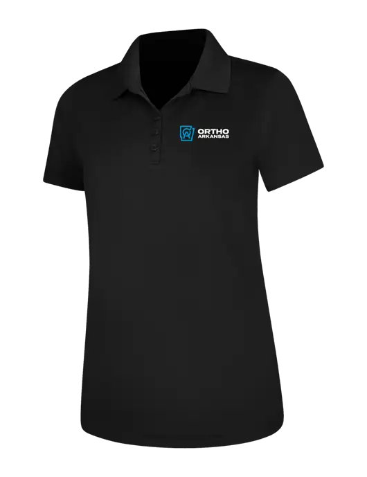 Black Womens Dry Zone UV Mesh Polo w/Ortho Logo