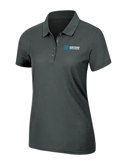Dark Grey Womens Core Classic Pique Polo w/Ortho Logo