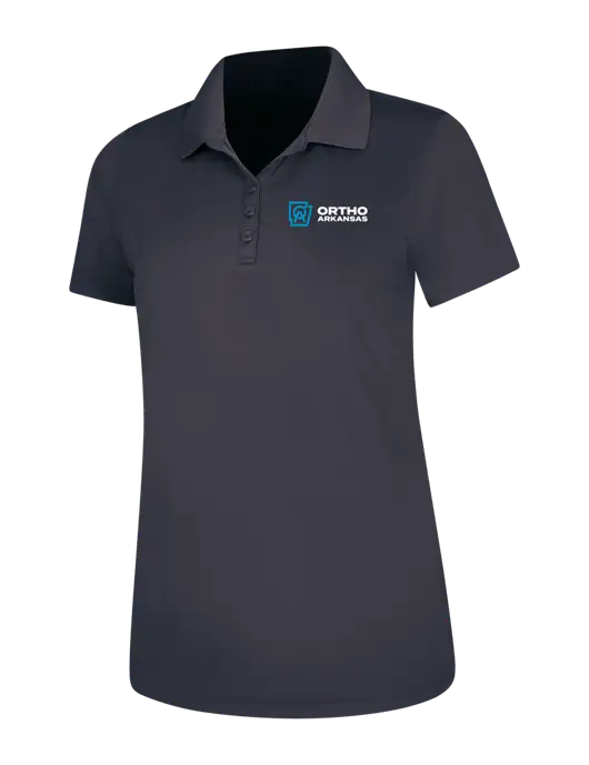 Dark Grey Womens Dry Zone UV Mesh Polo w/Ortho Logo