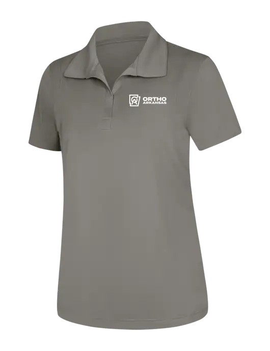 Womens Medium Grey Micropique Sport-Wick Polo w/Ortho Logo