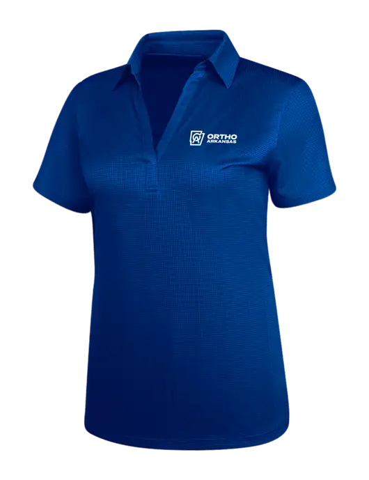 Dark Royal Blue Womens Performance Fine Jacquard Polo w/Ortho Logo