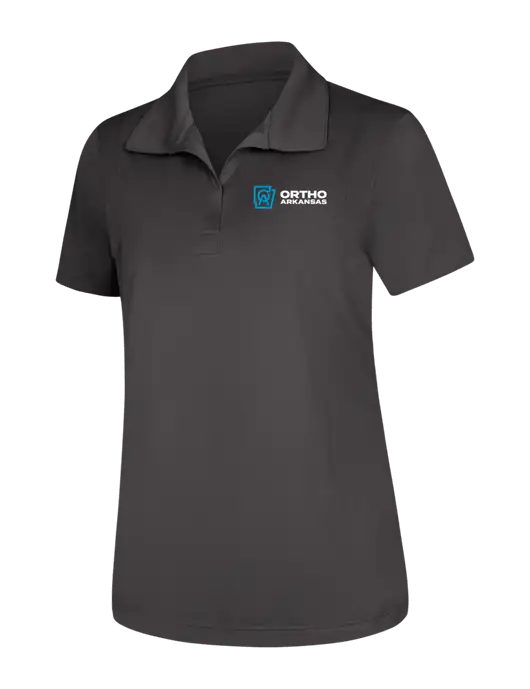 Womens Dark Grey Micropique Sport-Wick Polo w/Ortho Logo