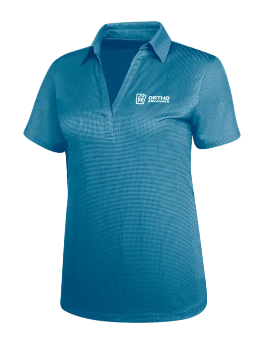 Carolina Blue Womens Performance Fine Jacquard Polo w/Ortho Logo