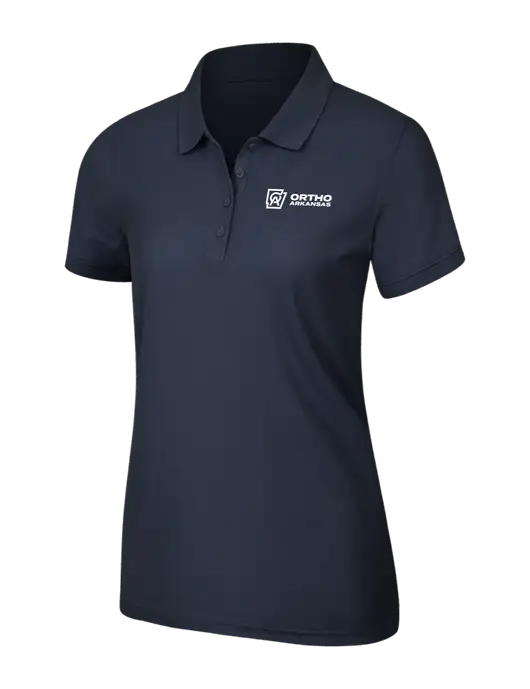 Navy Blue Womens Core Classic Pique Polo w/Ortho Logo