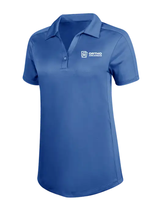 Womens Dark Royal Blue Diamond Jacquard Polo w/Ortho Logo