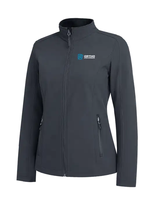 Charcoal Grey Womens Core Soft Shell Jacket w/Ortho Logo