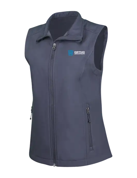 Charcoal Grey Womens Core Soft Shell Vest w/Ortho Logo