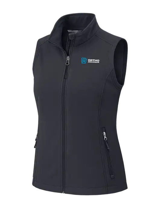 Charcoal Grey Womens Core Soft Shell Vest w/Ortho Logo