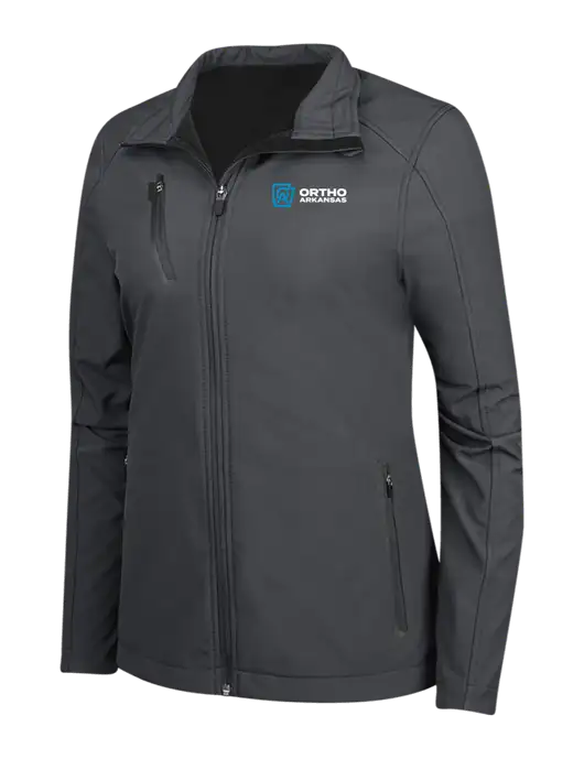 Dark Grey Womens Welded Softshell Jacket w/Ortho Logo